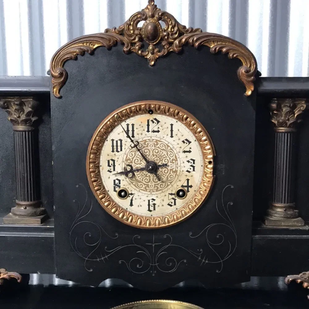 ANTIQUE MANTEL CLOCK-WM L GILBERT-MAJESTIC CLOCK-WINSTED,CONN.-PAT.1881